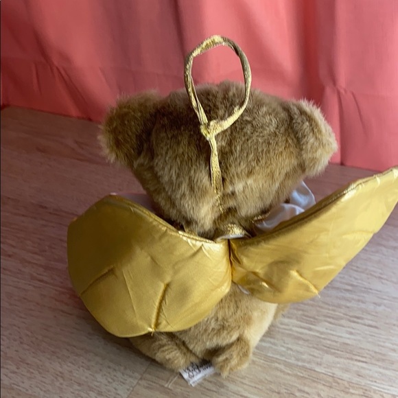 Fiesta 10" Brown Angel Bear with Gold Halo & Wings - Picture 3 of 5